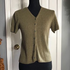 Emma James by Liz Claiborne Olive Button Down Top